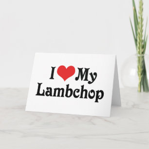 Ich Liebe mein Lambchop Karte