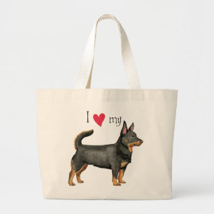 Ich Liebe mein Lancashire Heeler Jumbo Stoffbeutel