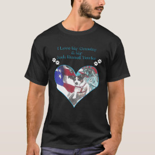 Ich Liebe Mein Land Mein Jack Russell Terrier Patr T-Shirt