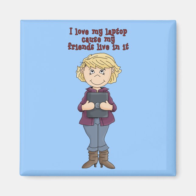 Ich Liebe mein Laptop.. Magnet (Vorne)