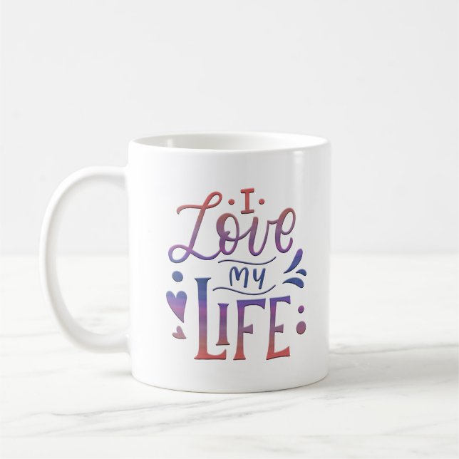 ICH LIEBE MEIN LEBEN KAFFEETASSE (Links)