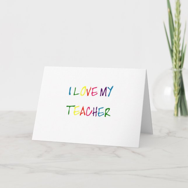 Ich Liebe mein Lehrer (danke) Karte (Vorderseite)