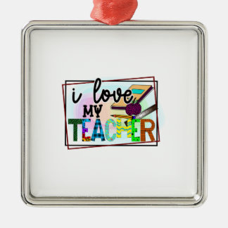 Ich Liebe mein Lehrer Ornament Aus Metall