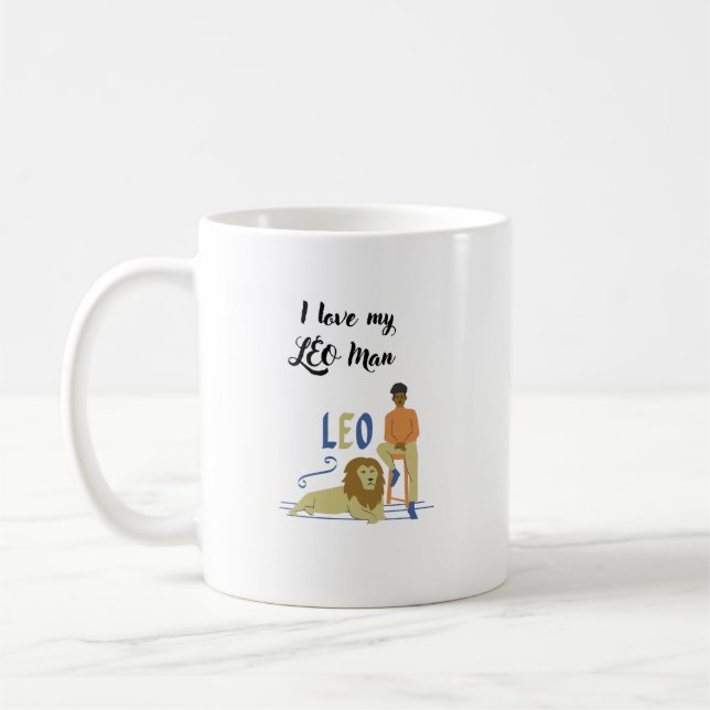 Ich Liebe mein Leo Man Kaffeetasse (Links)