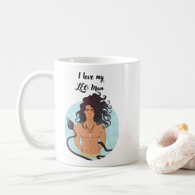 Ich Liebe mein Leo Man Kaffeetasse (Mit Donut)