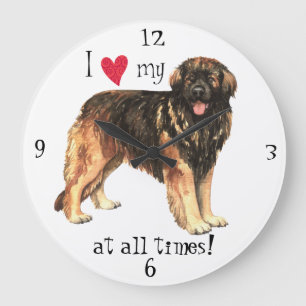 Ich Liebe mein Leonberger Große Wanduhr