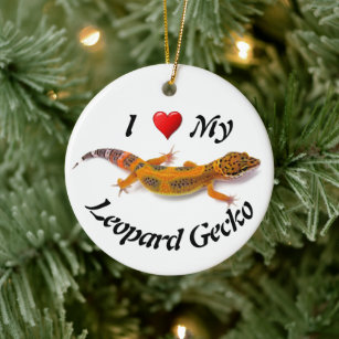 Ich Liebe mein Leopard Gecko Lizard Keramik Ornament