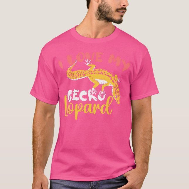 Ich Liebe Mein Leopard Gecko T-Shirt (Vorderseite)