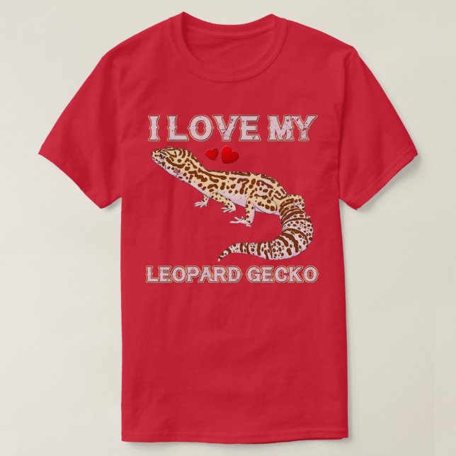 Ich Liebe Mein Leopard Gecko T-Shirt (Design vorne)