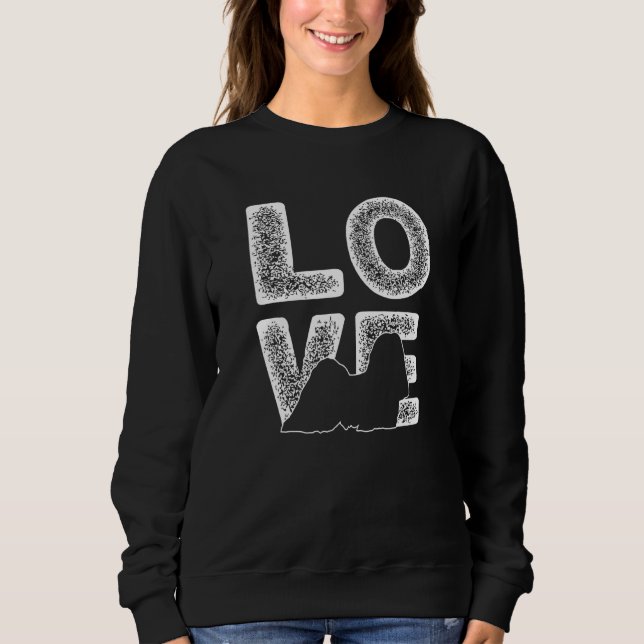 Ich Liebe mein Lhasa Apso Dog Design Sweatshirt (Vorderseite)
