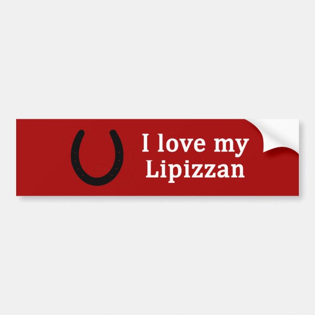 Ich Liebe mein Lipizzanpferd Autoaufkleber (Vorne)