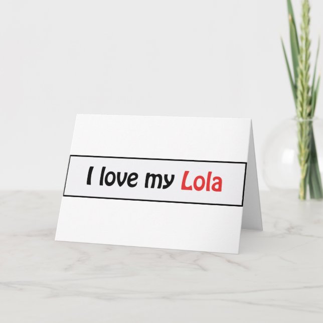 Ich Liebe mein Lola Karte (Vorderseite)