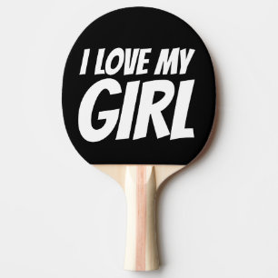 ICH LIEBE MEIN MÄDCHEN (FREUND) PADDLE TISCHTENNIS SCHLÄGER
