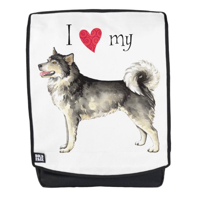 Ich Liebe mein Malemute Rucksack (Vorderseite)