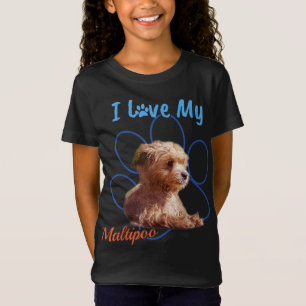 Ich Liebe mein Maltipoo Bester Hund Lover Paw Prin T-Shirt
