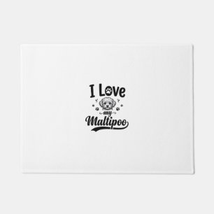 Ich liebe mein Maltipoo Vintage Gravur Hund Design Fußmatte