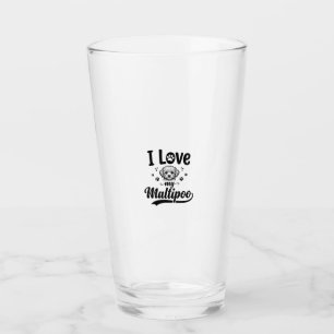 Ich liebe mein Maltipoo Vintage Gravur Hund Design Glas
