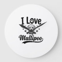 Ich liebe mein Maltipoo Vintage Gravur Hund Design