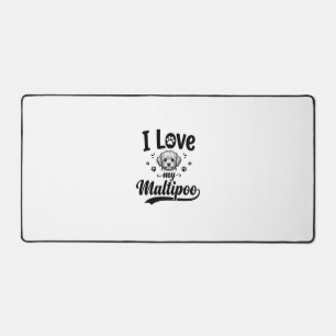 Ich liebe mein Maltipoo Vintage Gravur Hund Design Schreibtischunterlage