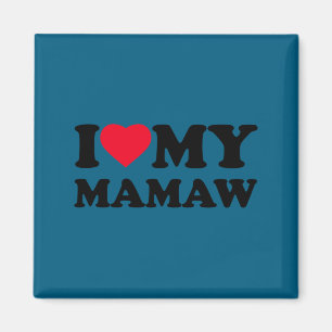Ich liebe mein Mamaw Herz Oma Familie Langarm-Shir Magnet