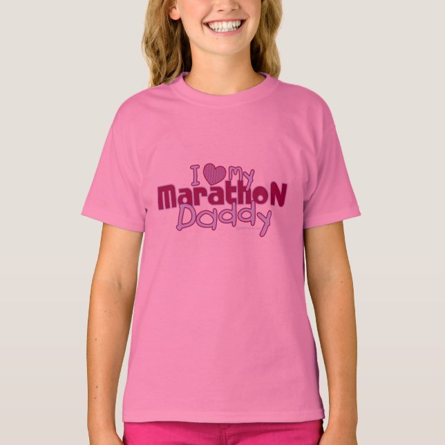 Ich Liebe Mein Marathon Daddy T-Shirt (Vorderseite)