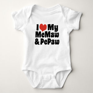Ich Liebe mein MeMaw und PePaw Baby Strampler