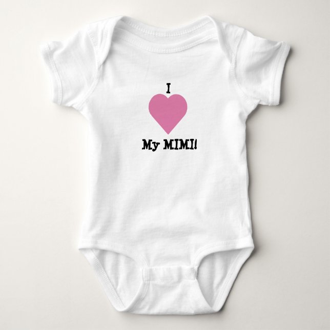Ich Liebe mein Mimi Baby Strampler (Vorderseite)