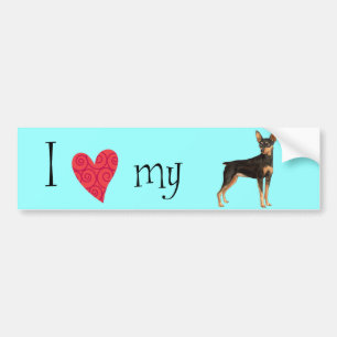 Ich Liebe mein Min-Button Autoaufkleber