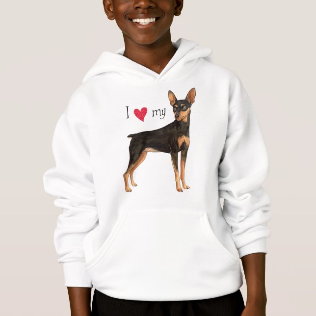 Ich Liebe mein Min-Button Hoodie (Vorderseite)