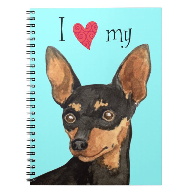 Ich Liebe mein Min-Button Notizblock (Vorderseite)