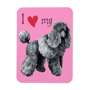 Ich Liebe mein Miniaturpoodle Magnet