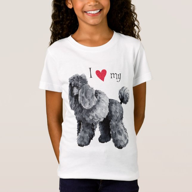 Ich Liebe mein Miniaturpoodle T-Shirt (Vorderseite)