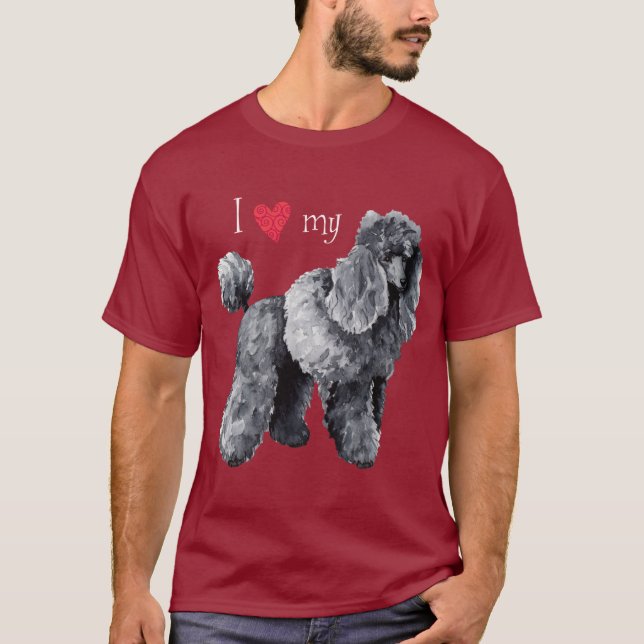 Ich Liebe mein Miniaturpoodle T-Shirt (Vorderseite)