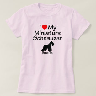 Ich Liebe mein Miniaturschnauzer-Hundeshirt T-Shirt