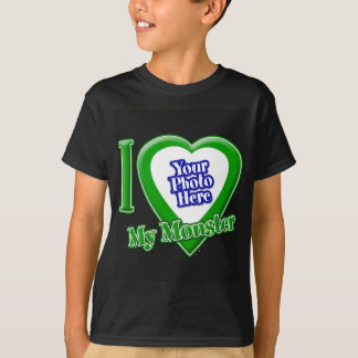 Ich Liebe mein Monster mit deinem Foto T - Shirt