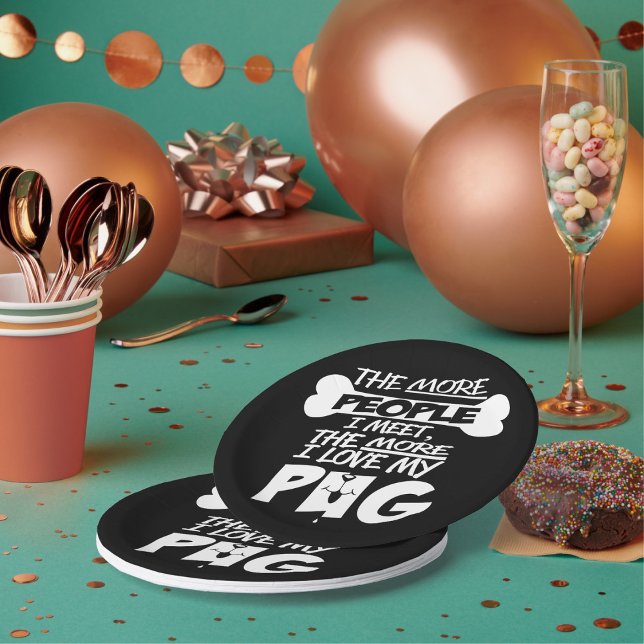 Ich Liebe mein Mops Paper Teller (Von Creator hochgeladen)