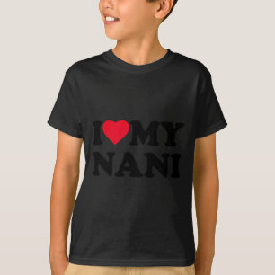 Ich liebe mein Nani Herz Oma Familie Langarm T-Shirt