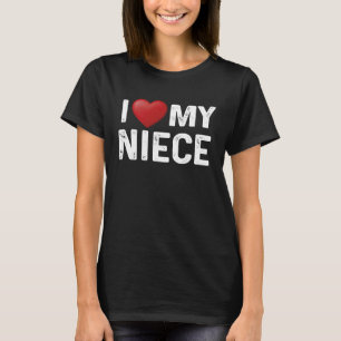 Ich Liebe mein Niece passt zu Familie Liebe Herz T-Shirt