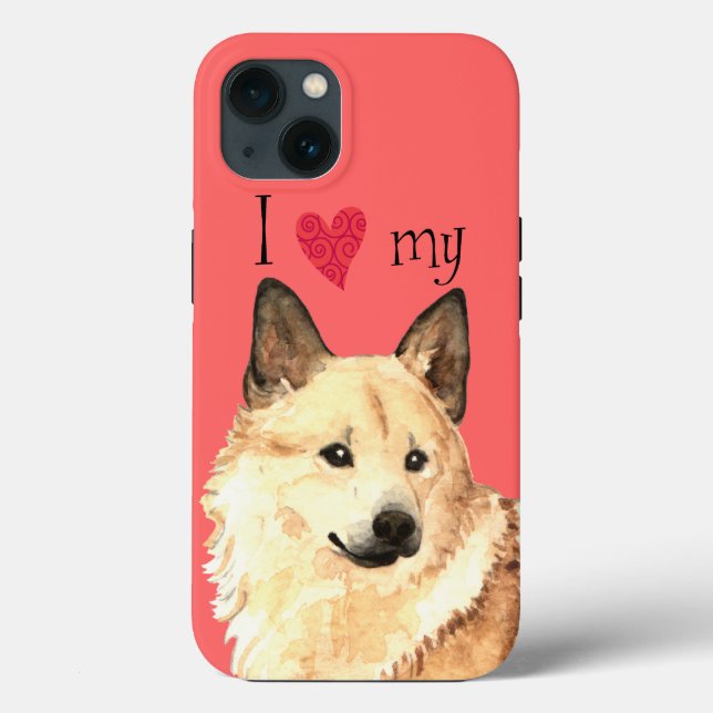 Ich Liebe mein norwegisches Buhund Case-Mate iPhone Hülle (Rückseite)