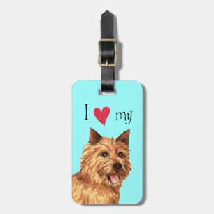 Ich Liebe mein Norwich Terrier Gepäckanhänger