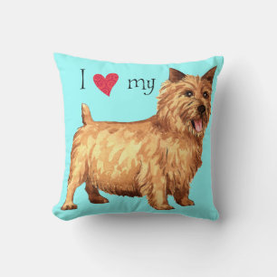 Ich Liebe mein Norwich Terrier Kissen