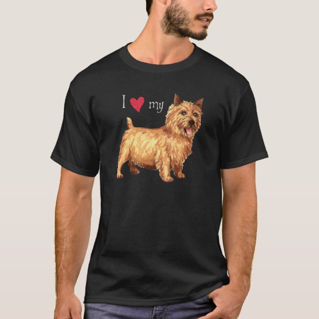Ich Liebe mein Norwich Terrier T-Shirt (Vorderseite)