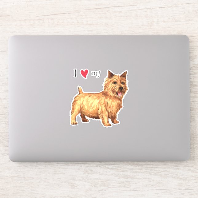 Ich Liebe mein Norwich Terrier Vinyl Sticker (Computer)