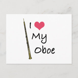 Ich Liebe mein Oboe Postkarte