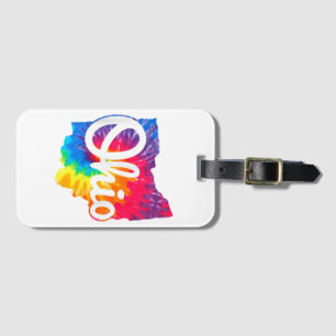 Ich liebe mein Ohio-Heim Schriftzug Tie Dye Ohio Gepäckanhänger