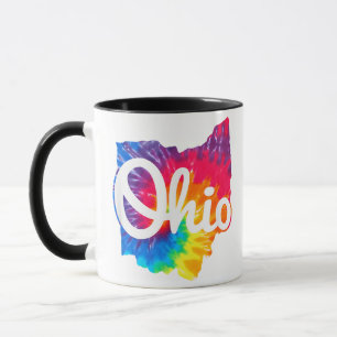 Ich liebe mein Ohio-Heim Schriftzug Tie Dye Ohio Tasse