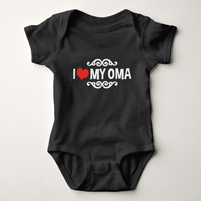 Ich Liebe mein Oma Baby Strampler (Vorderseite)