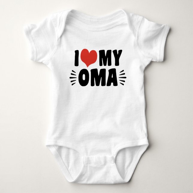 Ich Liebe mein Oma Baby Strampler (Vorderseite)