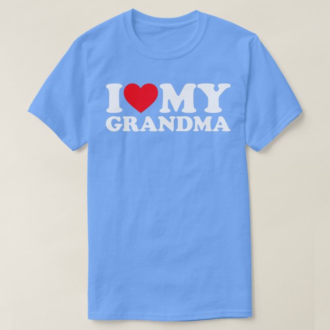 Ich Liebe mein Oma, ich höre meine Oma Liebe Opa T-Shirt (Design vorne)