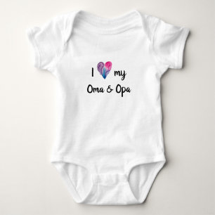 Ich Liebe mein Oma und Opa Baby Bodysuit Baby Strampler